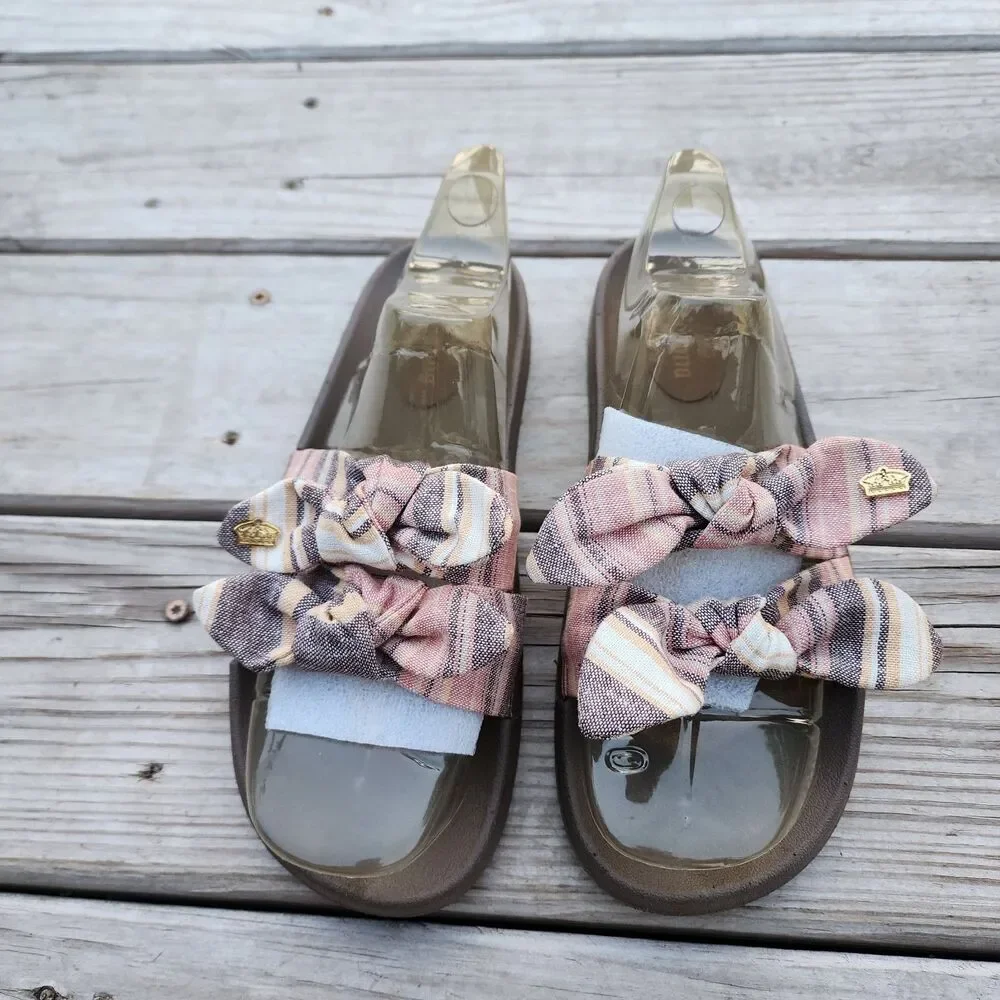 Corona Extra Womens Size 9-10 Sandals Flip Flops Slides Pink And Brown